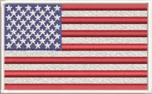 America flag embroidery design