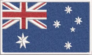 Australia flag embroidery design