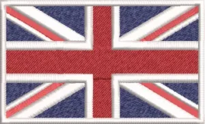 British flag embroidery design