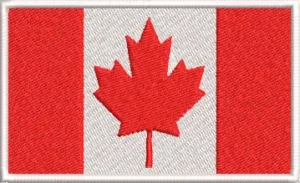 Canada flag embroidery design