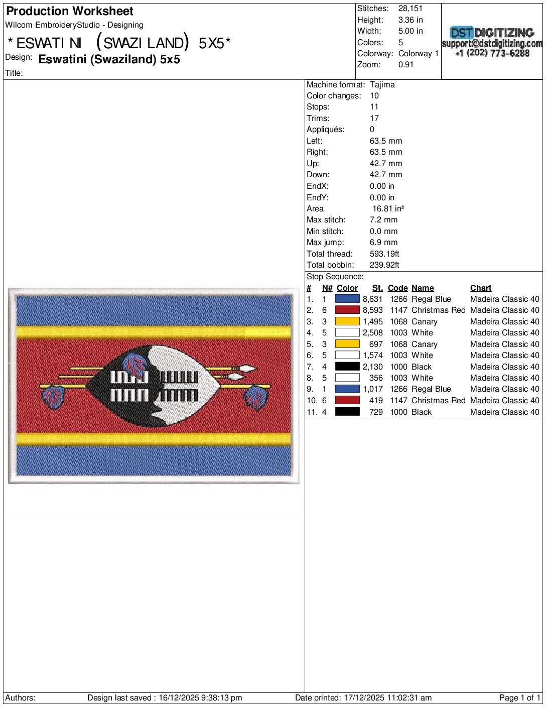 Eswatini (Swaziland) Flag - Image 2